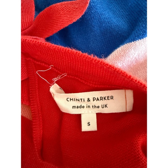 Chinti & Parker Rainbow Striped Sweater Dress Open Back Tie Detail Small UK - Picture 7 of 12